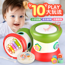 Hand beat drum baby toy 6-12 months childrens educational multi-functional hand knock piano 0-1 year old baby music beat drum 3