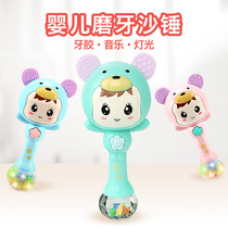 Baby hand rattling toy 3-6-12 months educational early education rattling baby 0-1 years old with music teether stick 2