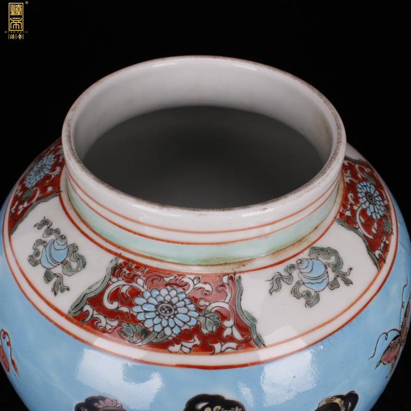 Jingdezhen imitation model of the reign of emperor kangxi blue had general tank archaize with antique Chinese style household decorative furnishing articles