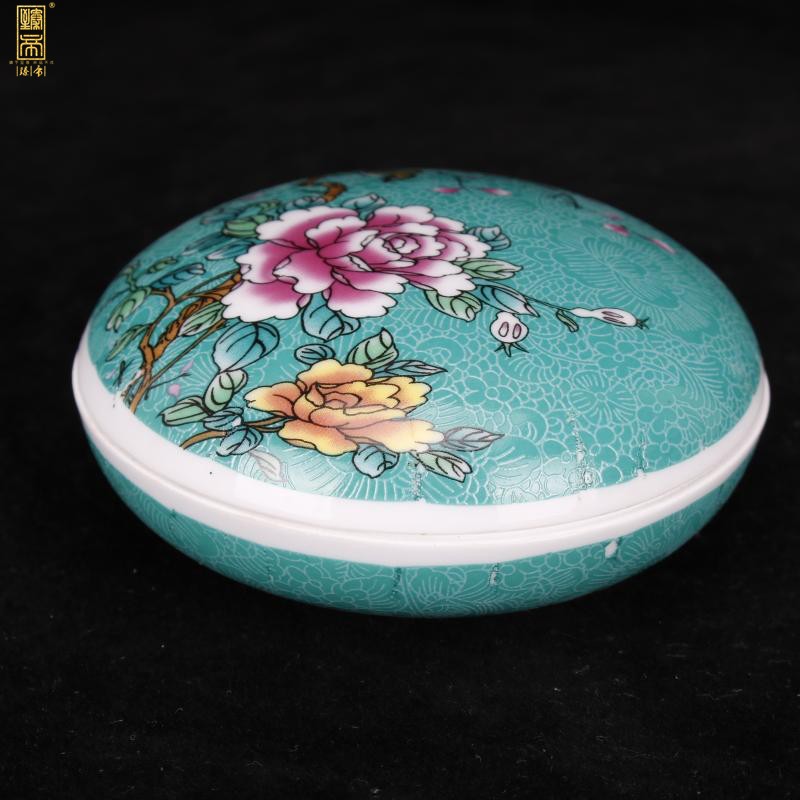 Jingdezhen imitation inkpad box of enamel puree box office desk antique restoring ancient ways furnishing articles