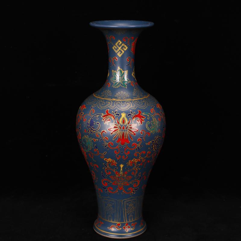 Yongzheng of jingdezhen copy antique vintage boutique colored enamel vase Chinese style classical wind home sitting room ark, furnishing articles