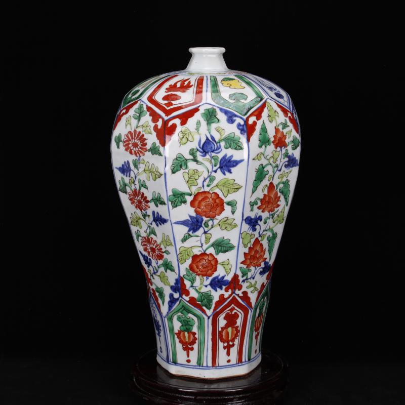Jingdezhen antique reproduction antique color pure checking yuan blue and white porcelain dou mei bottle after ancient decorative furnishing articles