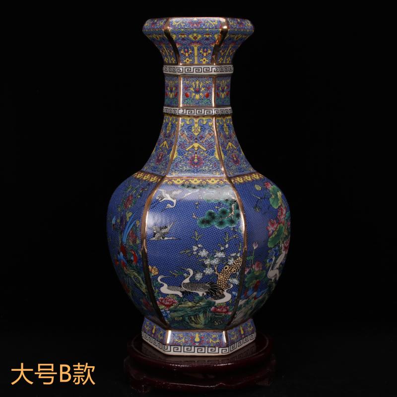 Jingdezhen imitation the qing qianlong style antique vintage colored enamel design restoring ancient ways of Chinese style household adornment penjing collection