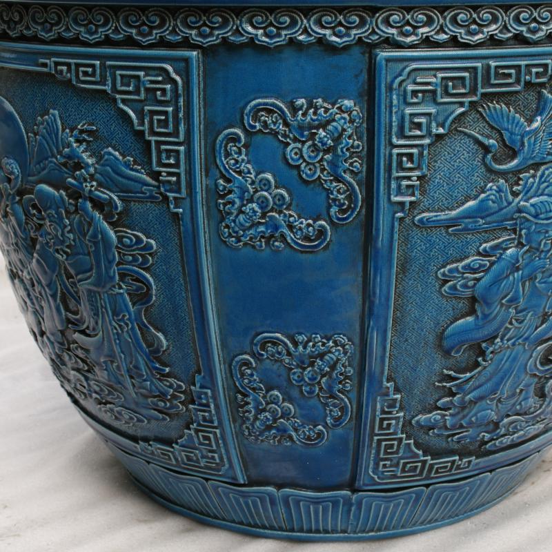 Jingdezhen antique imitation the qing qianlong years antique old objects large porcelain jar Chinese style restoring ancient ways yard landing place