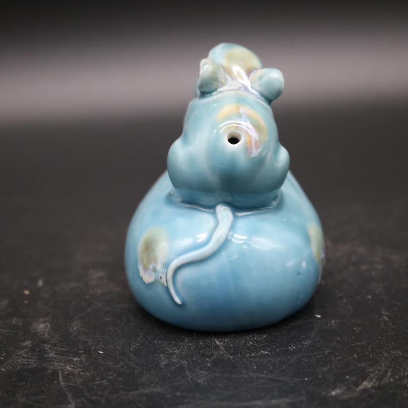 Jingdezhen up single glaze YanDi purse mice water "four ceramics crafts calligraphy ink stone