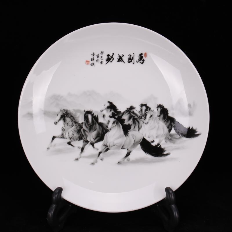 Archaize of jingdezhen porcelain the qing qianlong designs of Snow White porcelain dish the multi-ethnic Chinese style restoring ancient ways household adornment furnishing articles