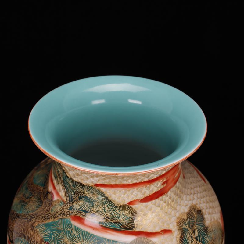 Jingdezhen imitation the qing qianlong see colour thread etched enamel had white gourd bottle of fine antique reproduction antique furnishing articles