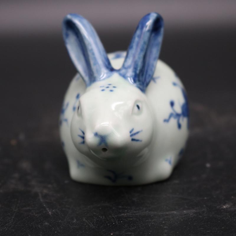 Hand - made porcelain YanDi purse lucky rabbit drop "four supplies ceramics crafts calligraphy ink stone grinding ink