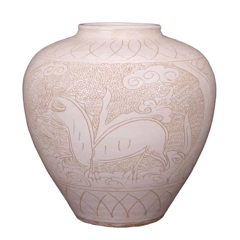 Jingdezhen imitation song dynasty style typeface, white - floored carved dragon tank antique antique old vintage household soft outfit furnishing articles hotel company