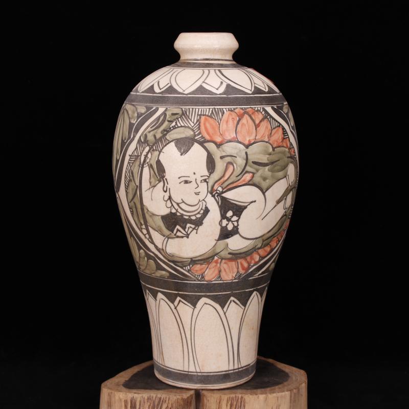 Jingdezhen magnetic state up antique imitation of the song dynasty unearthed cultural relics antique hand - made baby play mei bottles of vintage home furnishing articles