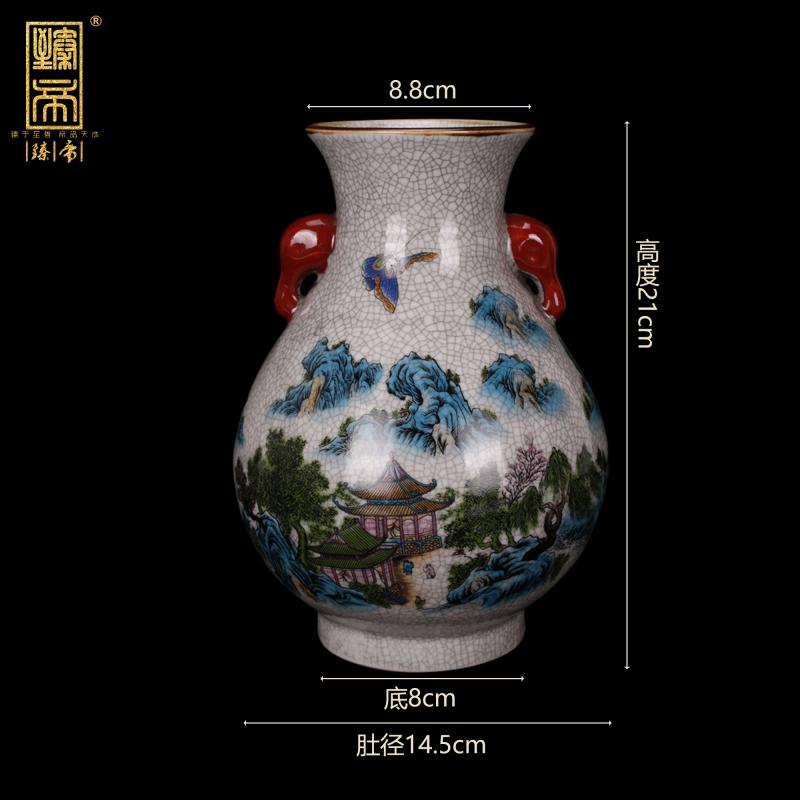 Jingdezhen imitation the qing qianlong on crackle f tube bottles of antique reproduction antique table ano decoration as old place