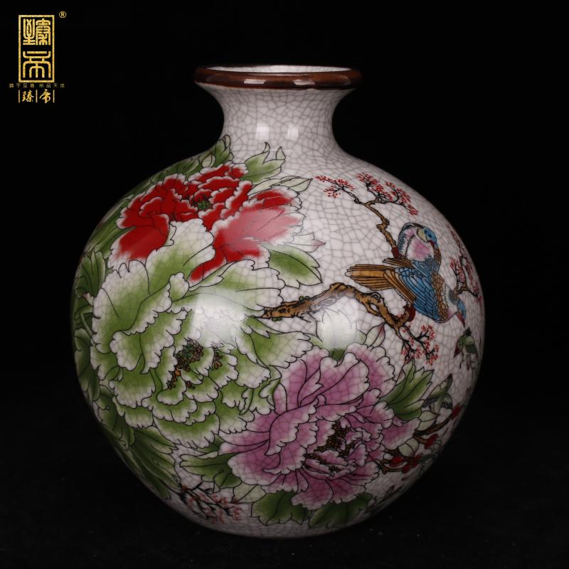 Jingdezhen imitation the qing qianlong on crackle pomegranate bottles of antique reproduction antique table ano decoration as old place