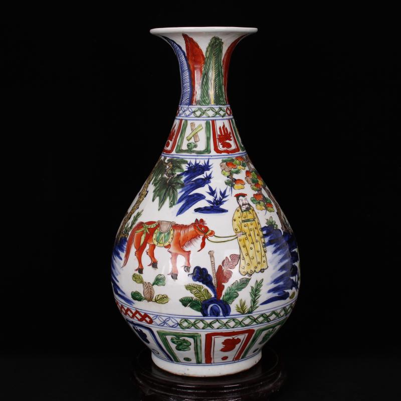 Jingdezhen RMB imitation antique curios colorful up after han xin okho spring retro decoration ceramics old collections