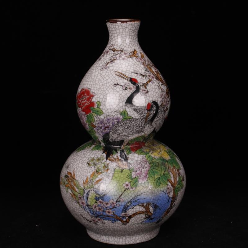 Jingdezhen imitation the qing qianlong pastel gourd name plum bottle imitation antique curios do old porcelain decoration old restoring ancient ways furnishing articles