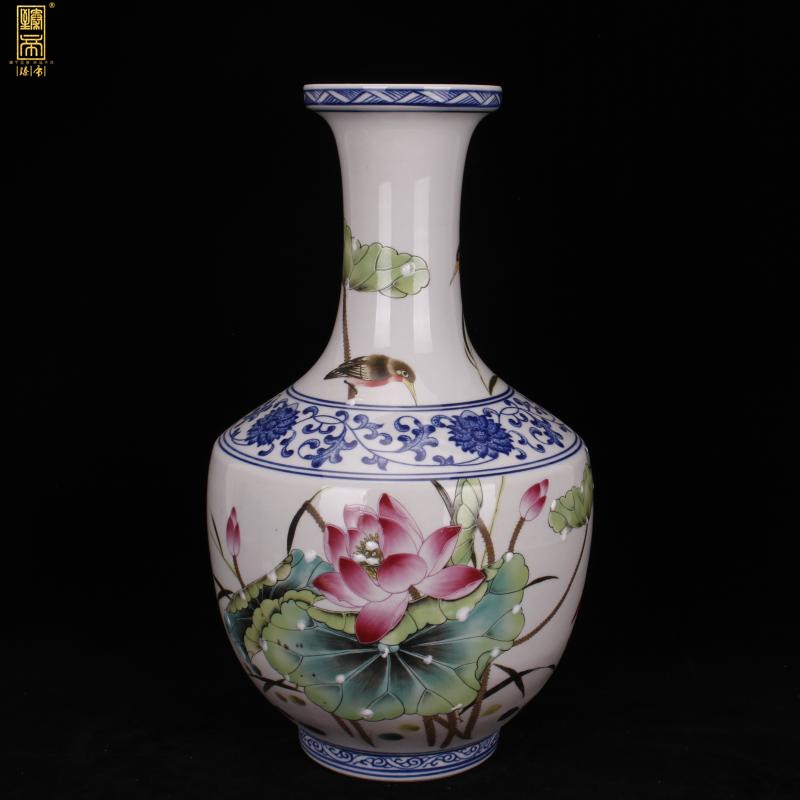 Jingdezhen home and everything lotus lotus pattern design imitation yongzheng antique antique porcelain vases, decorative furnishing articles