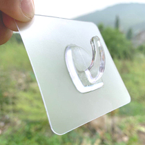 Rusty-free transparent seamless plastic strong adhesive hook stick wall hanging kitchen bathroom door rear adhesive hook hanging