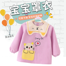 Corduroy chest waterproof hoodie children's anti-dirty meals