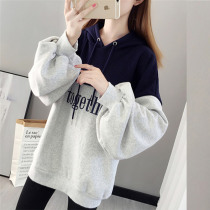 Pregnant womens sweater coat womens long Korean version plus velvet padded autumn and winter clothes fashion maternity autumn suit