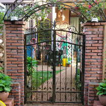 Iron Art Garden Door Courtyard Villa Gate Countryside Pair Open Doors Entrance single Double open outdoor Custom European-style Iron door