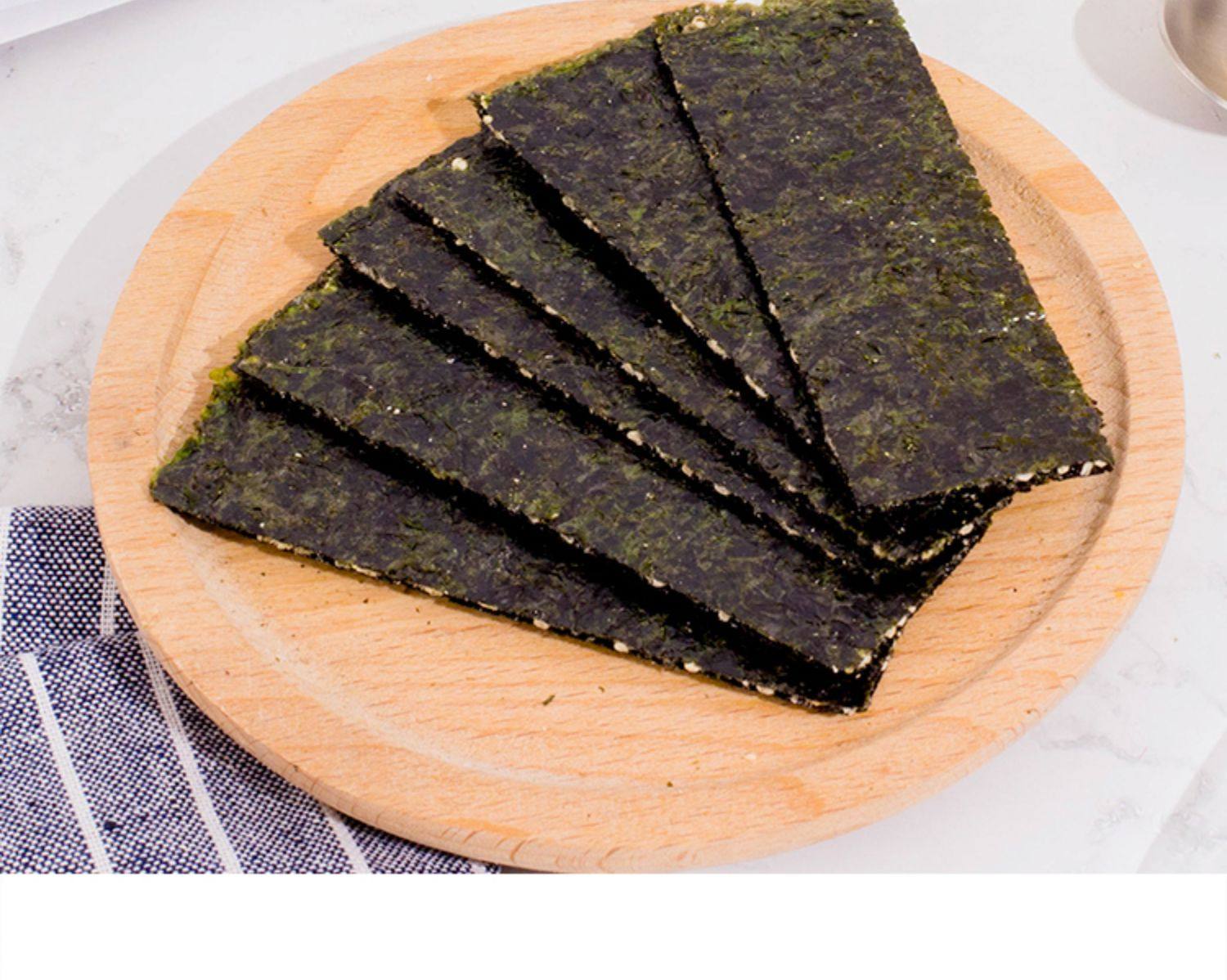 儿童宝宝白芝麻夹心海苔脆切片即食烤紫菜海味零食实惠大包袋散装_捡