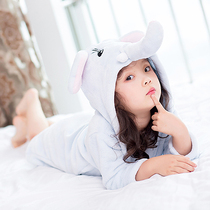 Childrens clothing childrens cartoon bathrobe boys and girls autumn and winter flannel robes small children coral velvet pajamas home clothing