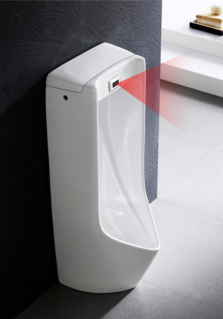 智能感应小便器配件厕所一体化全自动陶瓷小便池尿斗冲水器电磁阀
