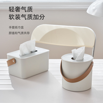Paper Towel Box Pumping Paper Box Home Living Room Dining Room Dining Towel Drum Tea Table Creative Minima High-end Light And Luxurious Roll Paper Silo