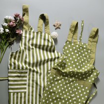 2021 new summer kitchen apron strap stylish small fresh wave point cute cotton female Nordic Japanese ins