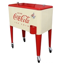 American Cocacola Coca-Cola Retro Refrigerated Incubator Ice Bucket Outdoor Camping Trolley Party Supplies