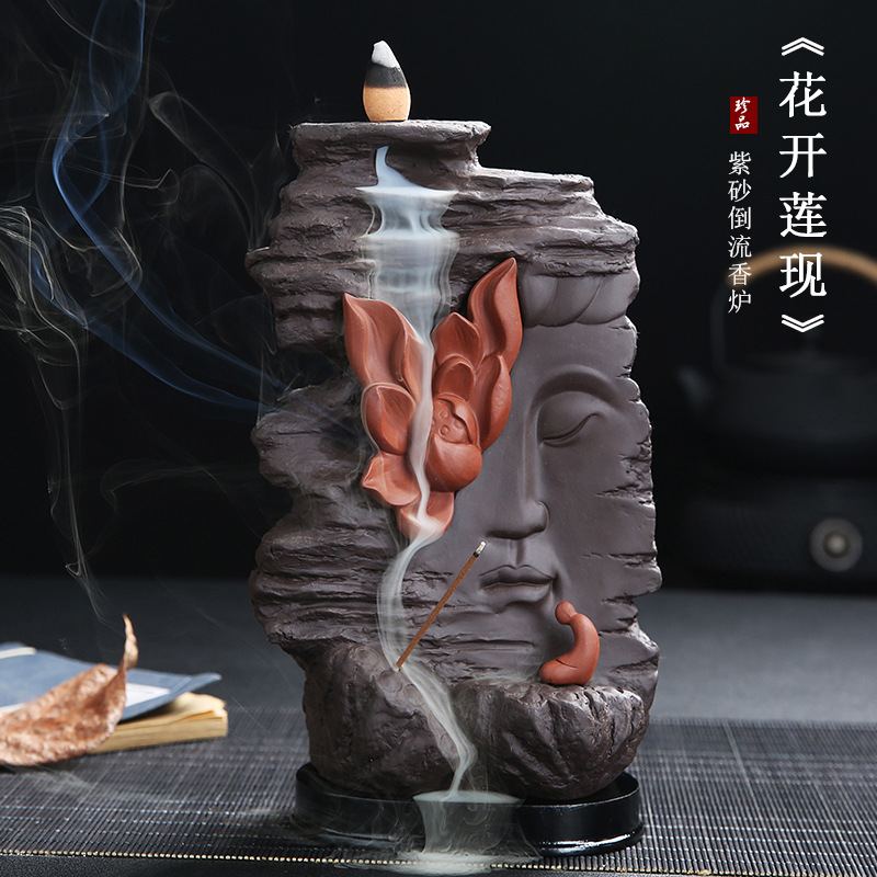 Violet arenaceous back censer household indoor ta incense archaize zen head of dragon creative new furnishing articles