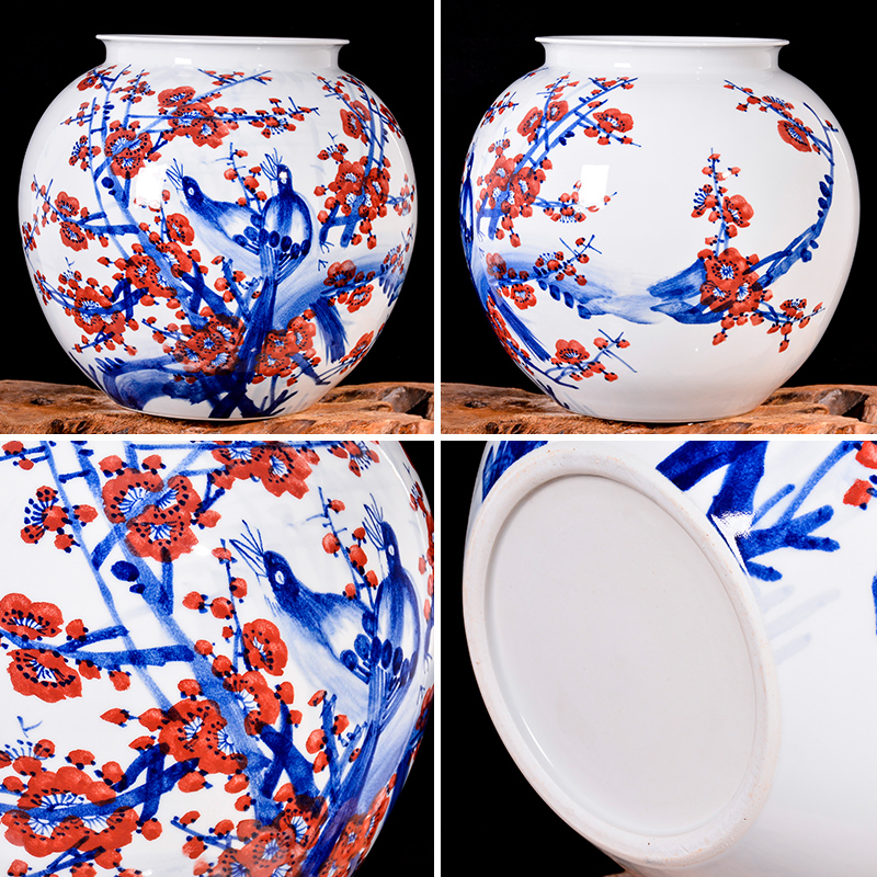 The Master of jingdezhen ceramics hand - made enamel vase flower arranging new Chinese style living room TV ark, beaming furnishing articles