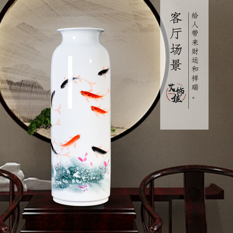 Jingdezhen ceramic vase sitting room adornment hand - made more new Chinese style household adornment TV ark, furnishing articles every year