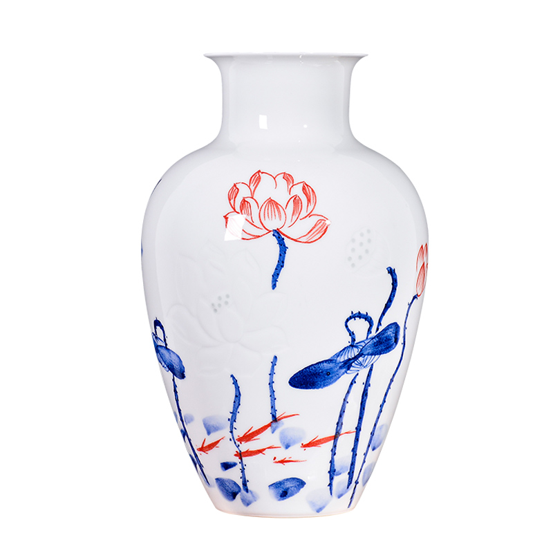 Hand knife clay master of jingdezhen ceramic vase household of Chinese style of sitting room porch rich ancient frame craft supplies