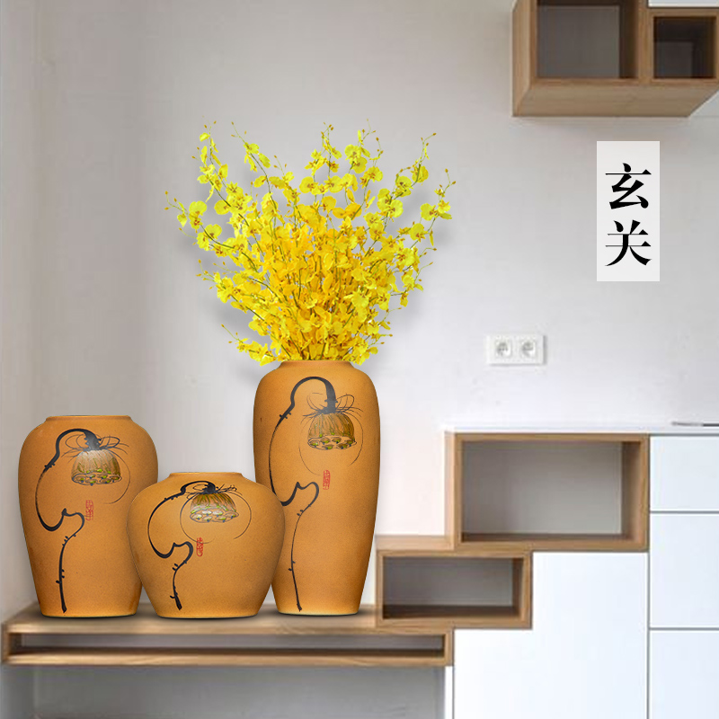 Jingdezhen ceramic vases, flower arranging dried flower of new Chinese style living room TV cabinet porch ark, home furnishing articles