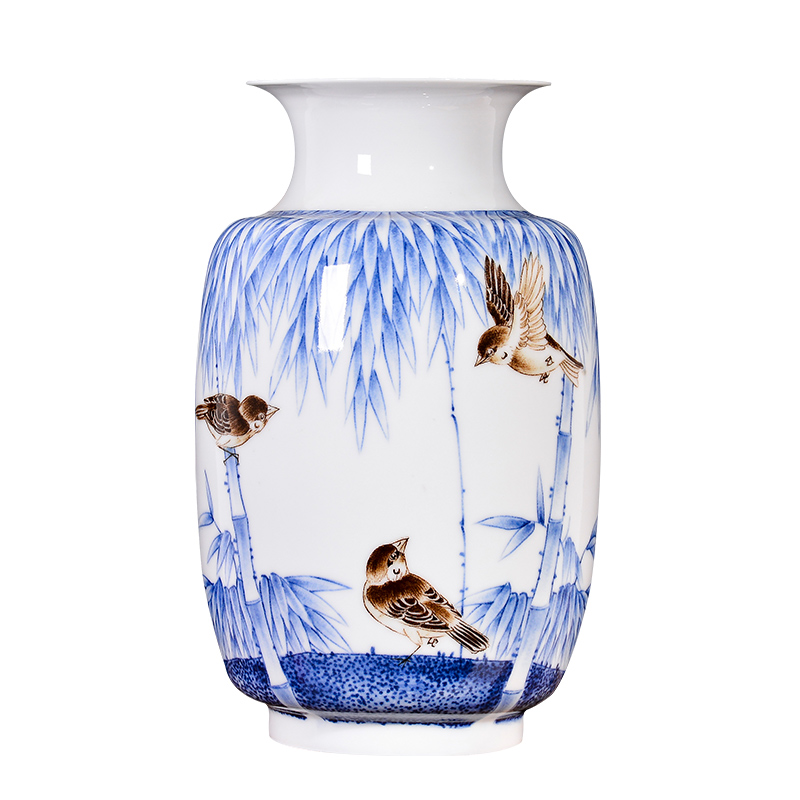 Master of jingdezhen ceramics hand - made thin body new sitting room of Chinese style household vase rich ancient frame TV ark, adornment