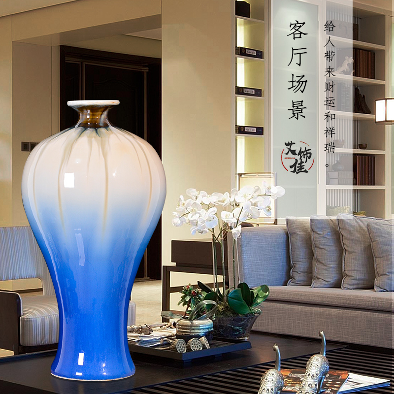 Jingdezhen ceramics up vases, flower arrangement of Chinese style household rich ancient frame sitting room porch TV ark adornment furnishing articles