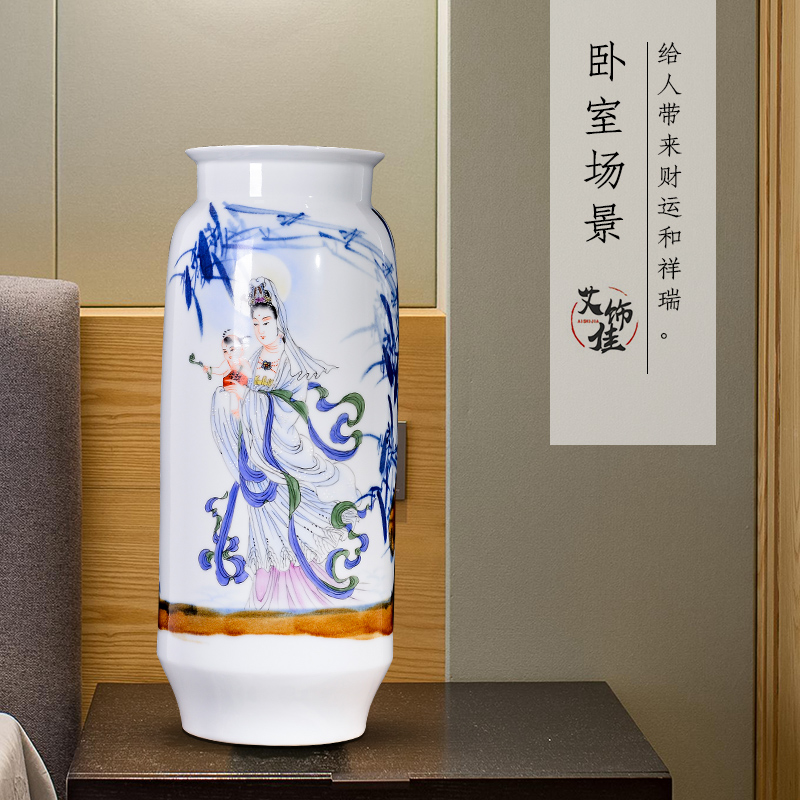 Jingdezhen ceramics hand - made SongZi guanyin flower arranging new Chinese vase sitting room porch TV ark adornment furnishing articles