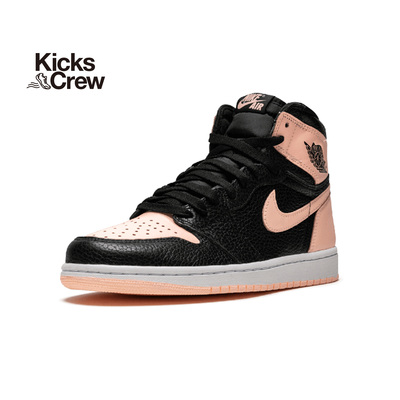 kickscrew Air Jordan 1 aj 1 乔1 做旧 黑粉脚趾 男子篮球鞋