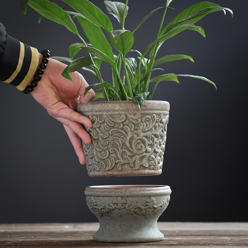 Lazy flowerpot ceramic sale package mail large clearance of creative move other butterfly orchid tree fleshy flower pot