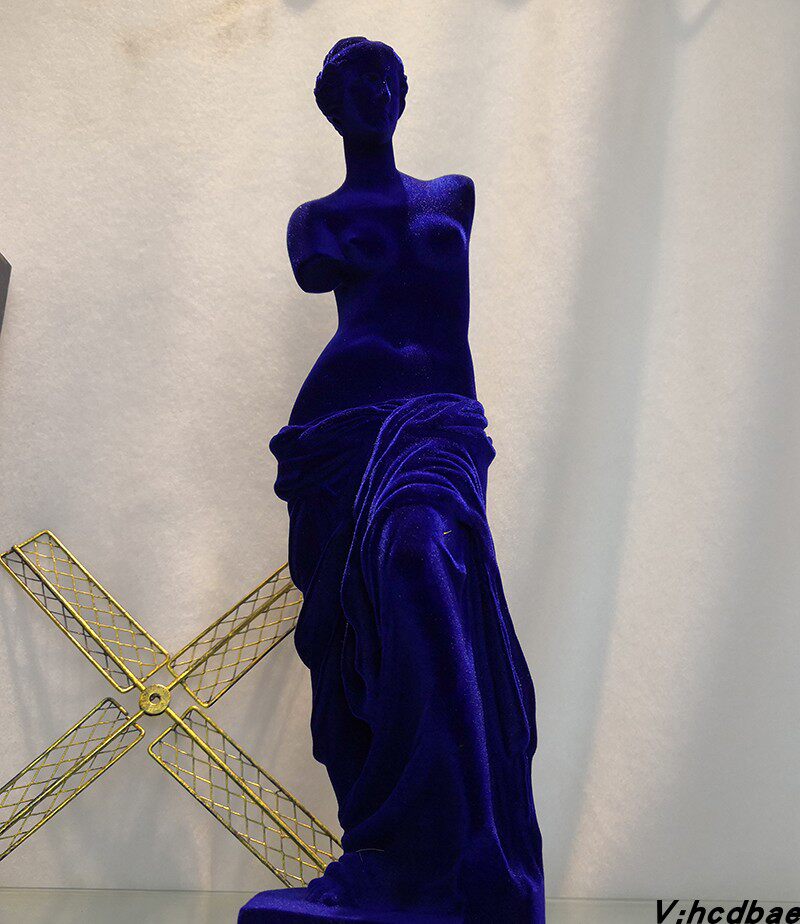 29cm 高品质植绒维纳斯全身树脂石膏像 摆件家居书房装饰