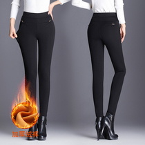 Middle-aged mother pants autumn and winter plus velvet padded leggings women wear magic pants fat mother large size trousers to keep warm