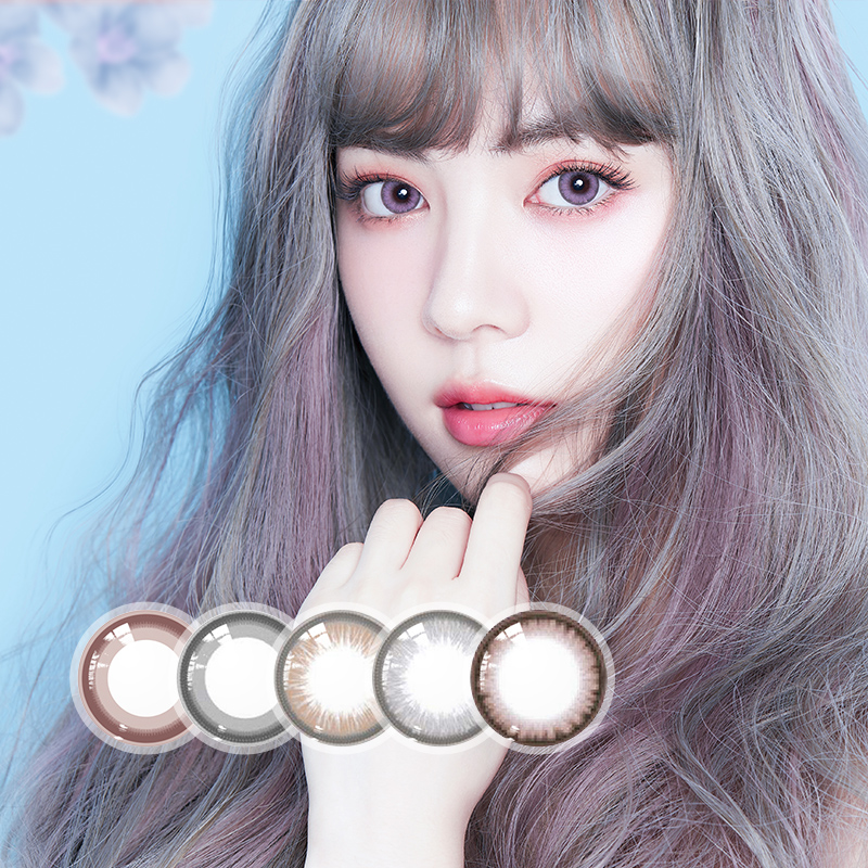 neoholiday美瞳半年抛2片装炸混血蜜茶棕彩色隐形眼镜自然轻混-省钱淘