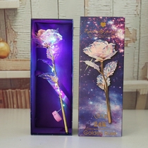 Gold leaf rose imitation birthday gift creative Christmas gift event gift factory direct sale single bouquet