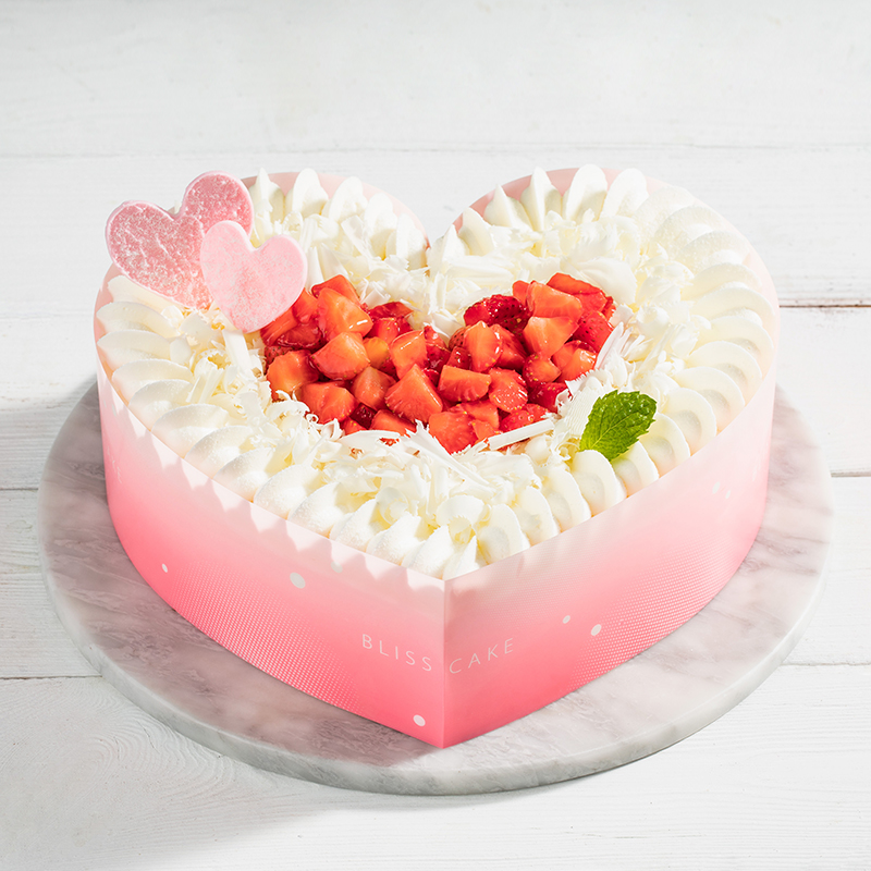 【幸福西饼旗舰店】心恋莓莓生日蛋糕送女朋友表白情人节同城配送心恋