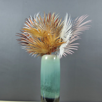 Wedding simulation flower trigeminal Iron Silk orchid decorative fan sunflower leaf shopping mall window flower arrangement leaf fake flower sunflower leaf wedding flower material