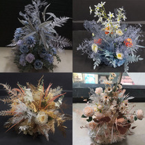 New wedding road flower wedding stage stage decoration Flower line Roman column road guide flower hemisphere potted flower