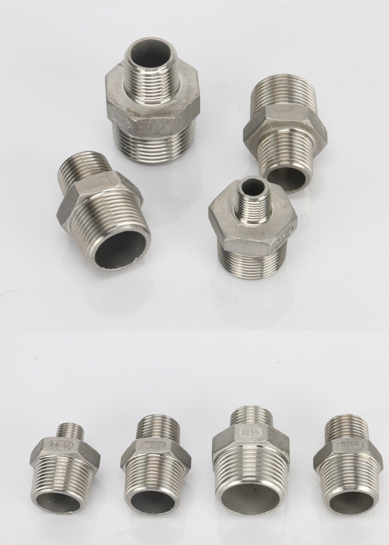 304不锈钢外丝大小头 异径接头 变径大小头 外丝直接4分 6分 1寸