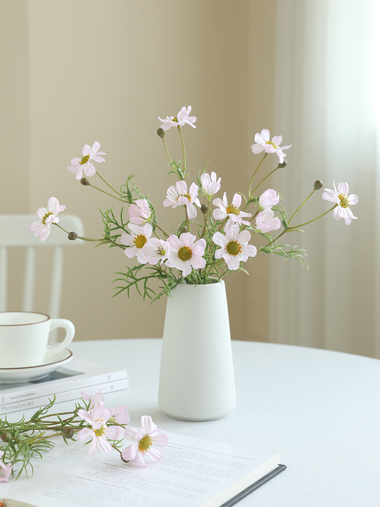 Nordic Ins Short Branch Calliopsis Artificial/Fake Flower Silk Flower Home Decoration Dining Table and Tea Table in Living Room Floral Ornaments