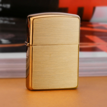Zippo zippo kerosene windproof lighter original chrome-plated brushed brass brushed armor machine thickened copper machine 168