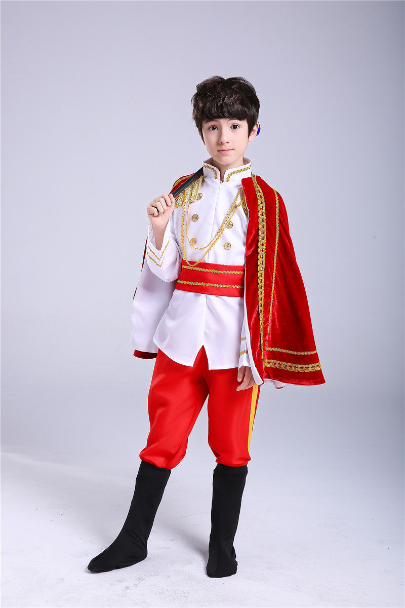 万圣节儿童服装男童国王王子表演服儿童动漫cosplay化装舞会衣服